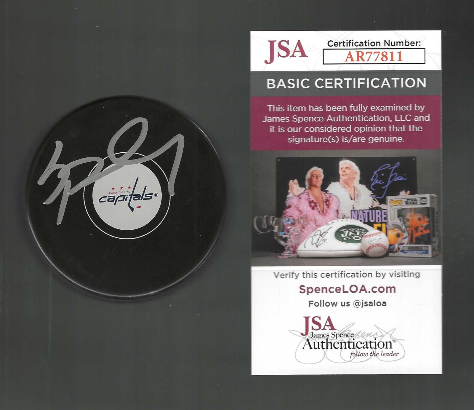 Spencer Carbery Signed Washington Capitals Puck JSA COA