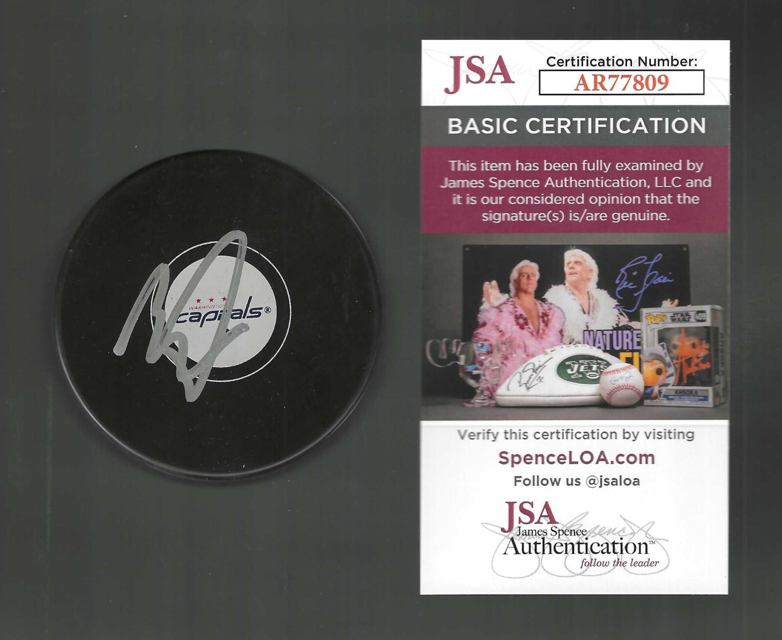 Michael Sgarbossa Signed Washington Capitals Puck JSA COA