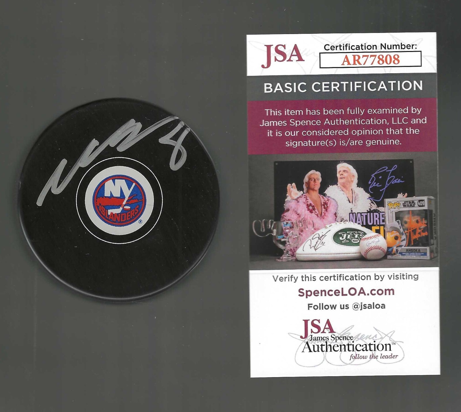Noah Dobson Signed New York Islanders Puck JSA COA