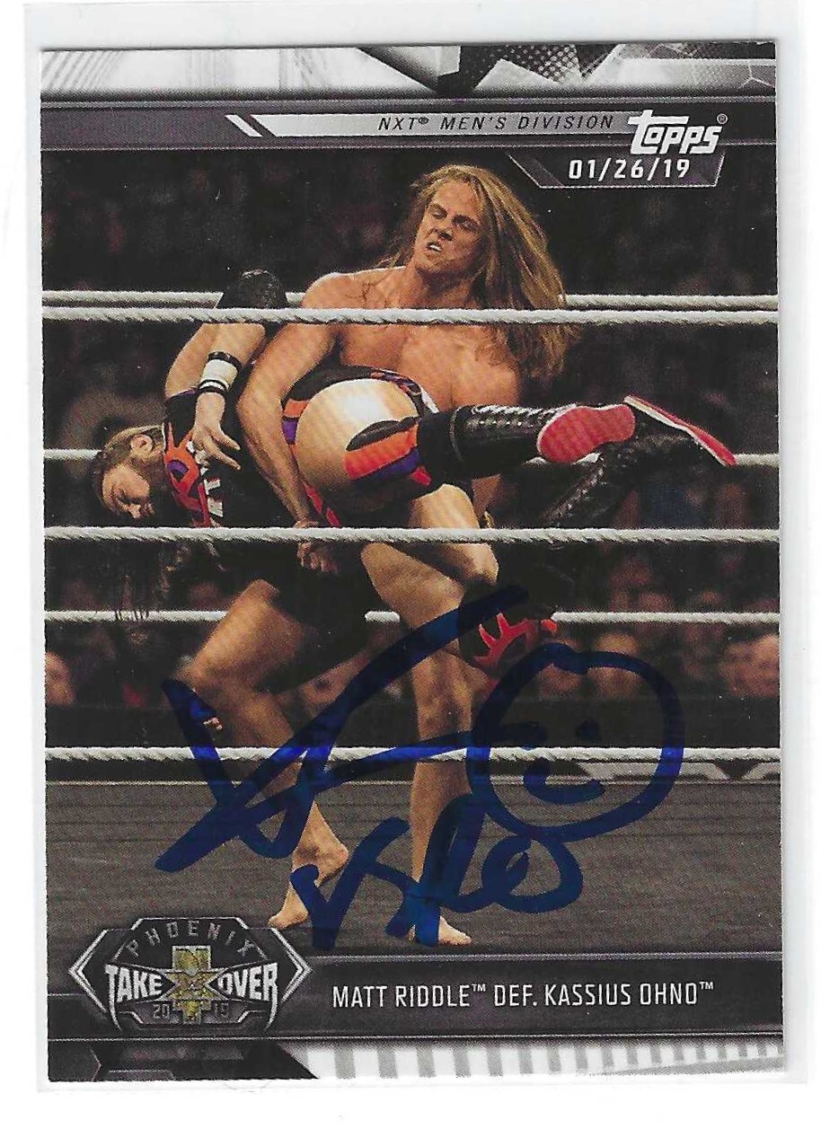 Matt Riddle Signed 2019 Topps WWE NXT Rookie Card #74 Orignal Bro RK-Bro