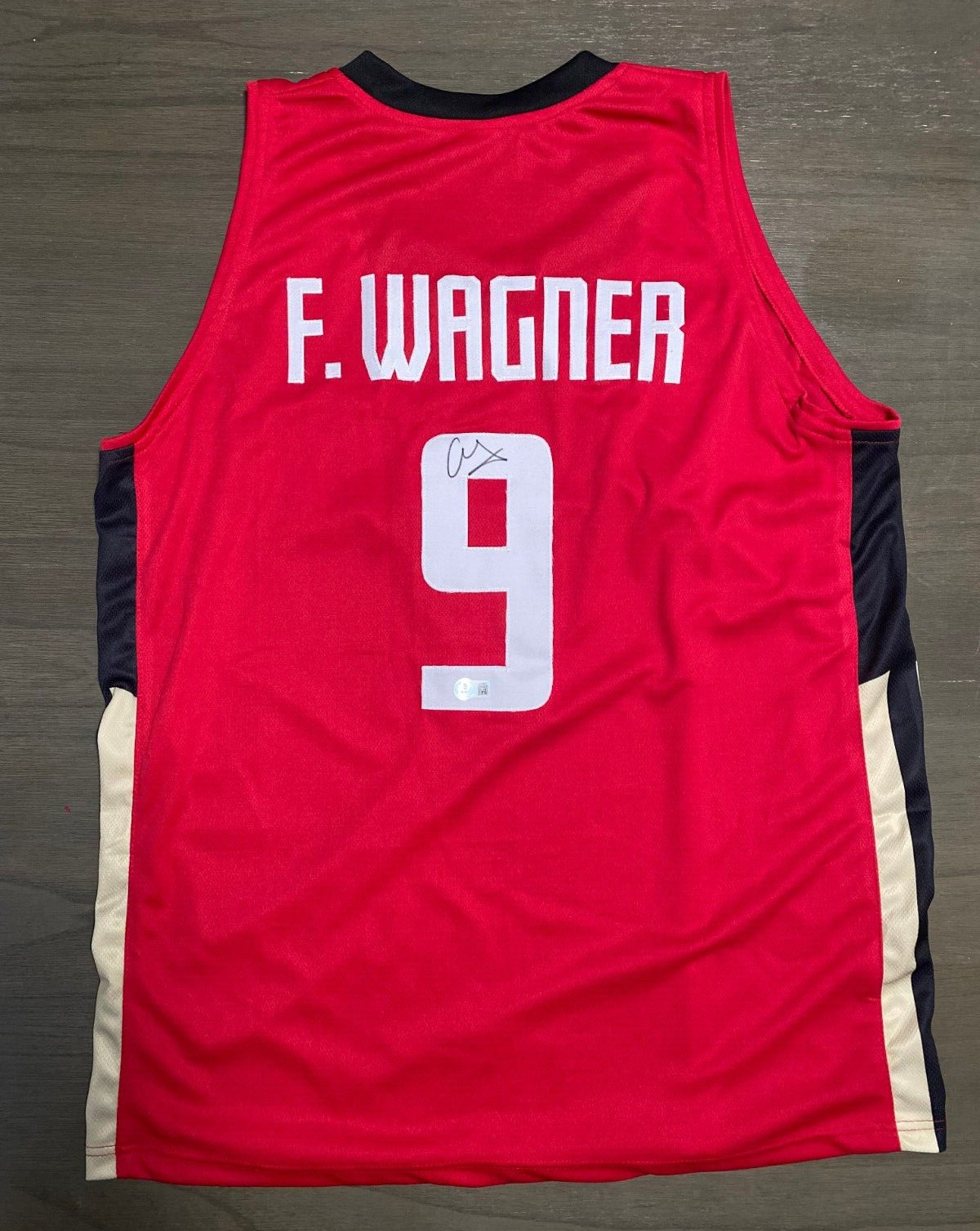 FRANZ WAGNER #9 OLYMPIC GERMAN DEUTSCHLAND SIGNED CUSTOM JERSEY XL BECKETT A