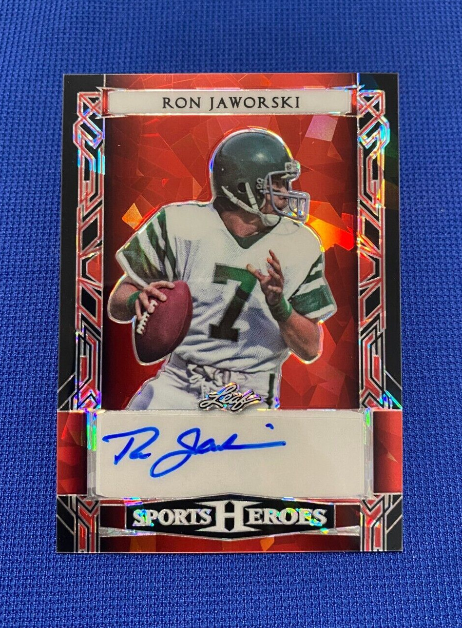 2024 LEAF RON JAWORSKI SPORTS HEROES SIGNED AUTOGRAPHED AUTO CARD #BA-RJ1 2/6