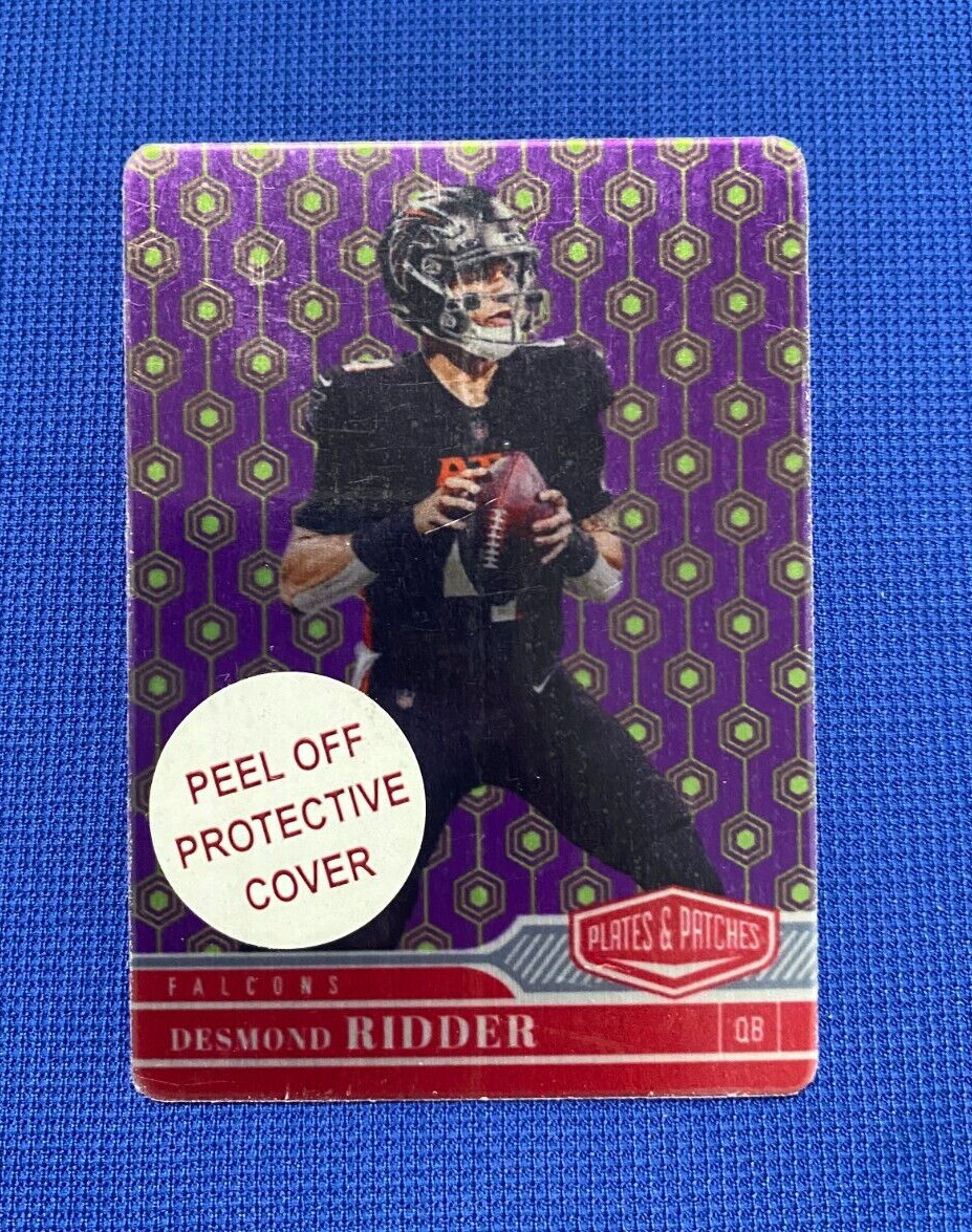 2023 PANINI PLATES & PATCHES DESMOND RIDDER FALCONS 4 OF 35 #4 CARD