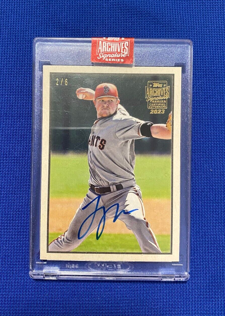 2023 TOPPS ARCHIVES SIGNATURE SERIES LOGAN WEBB GIANTS 2019 HERITAGE CARD 2/6