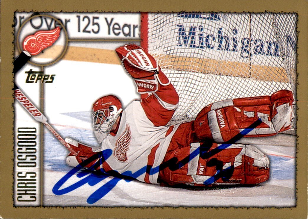 Chris Osgood Signed 1998/99 Topps Card #134 Detroit Red Wings