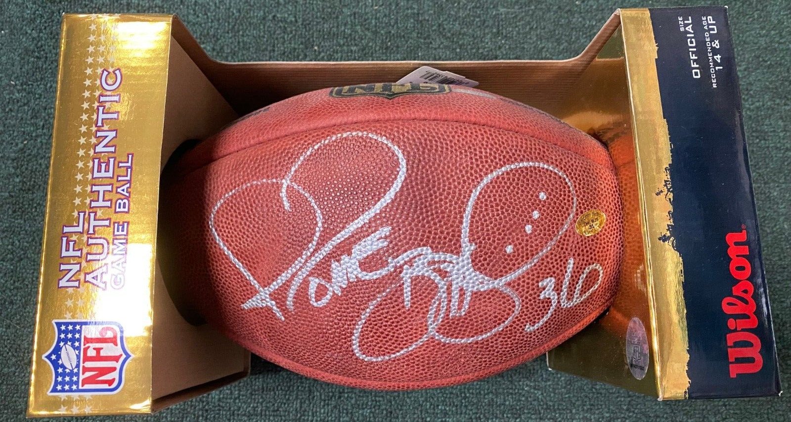 JEROME BETTIS #36 STEELERS SIGNED AUTOGRAPHED WILSON AUTHENTIC FOOTBALL STEINER