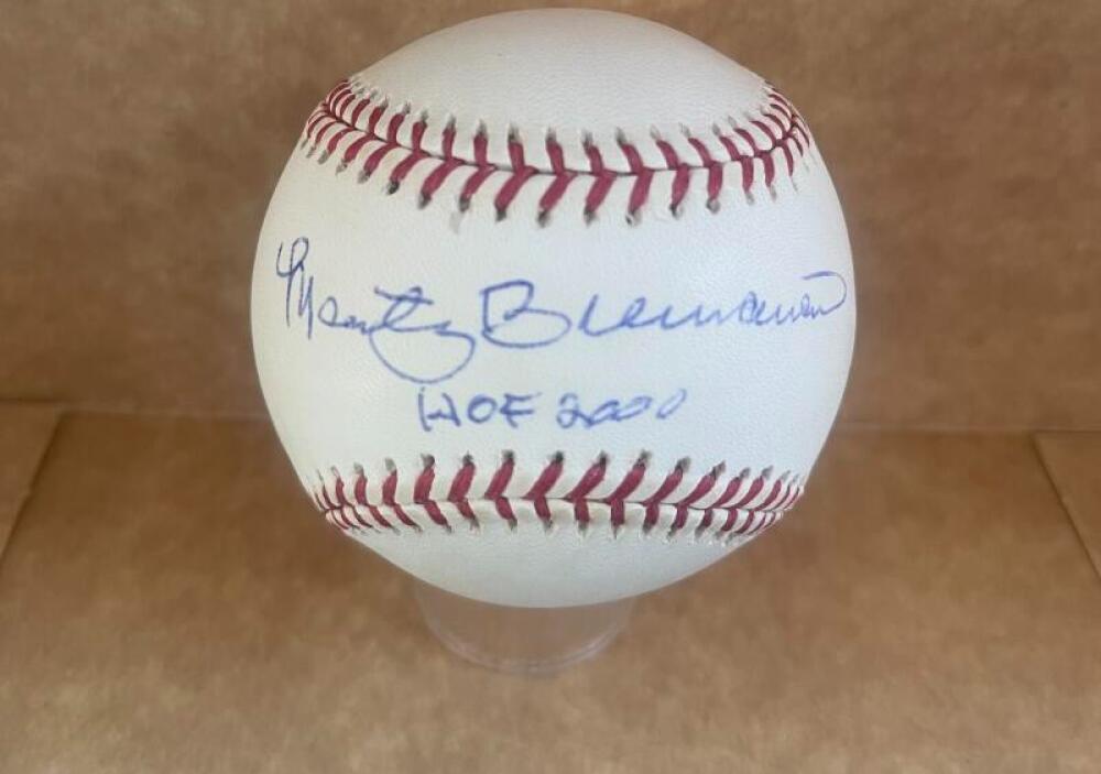 MARTY BRENNAMAN REDS HOF 2000 SIGNED AUTOGRAPHED M.L. BASEBALL JSA AUTH