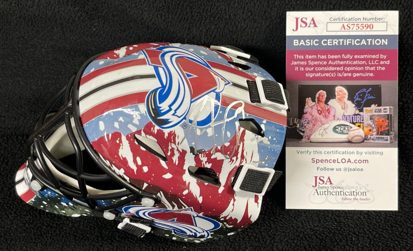 Patrick Roy Signed Colorado Avalanche Mini Goalie Mask JSA COA