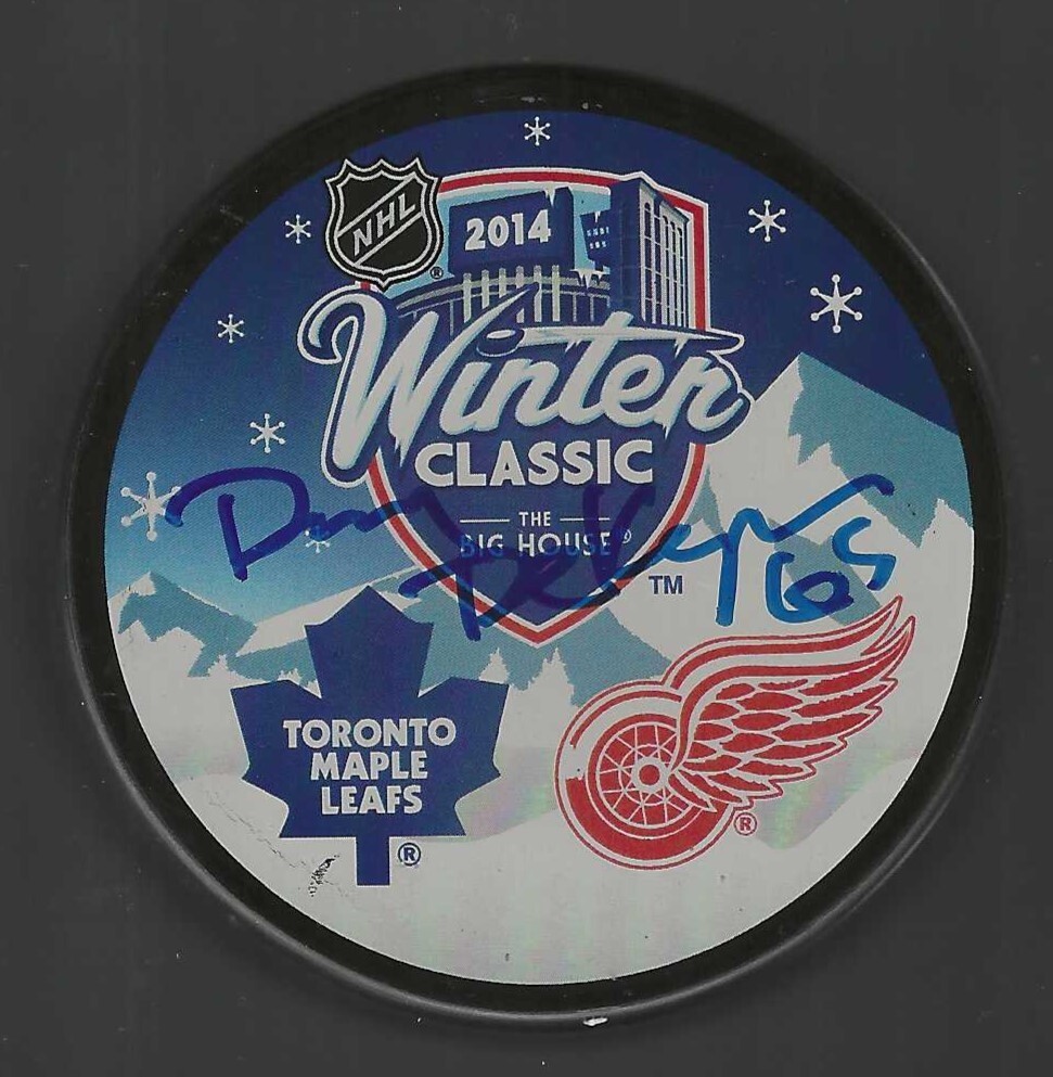 Danny DeKeyser Signed Detroit Red Wings 2014 Winter Classic Matchup Puck