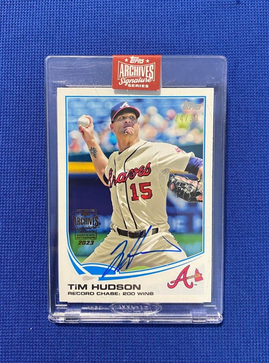2023 TOPPS ARCHIVES SIGNATURE SERIES TIM HUDSON ATL BRAVES AUTO SIGNED CARD /33