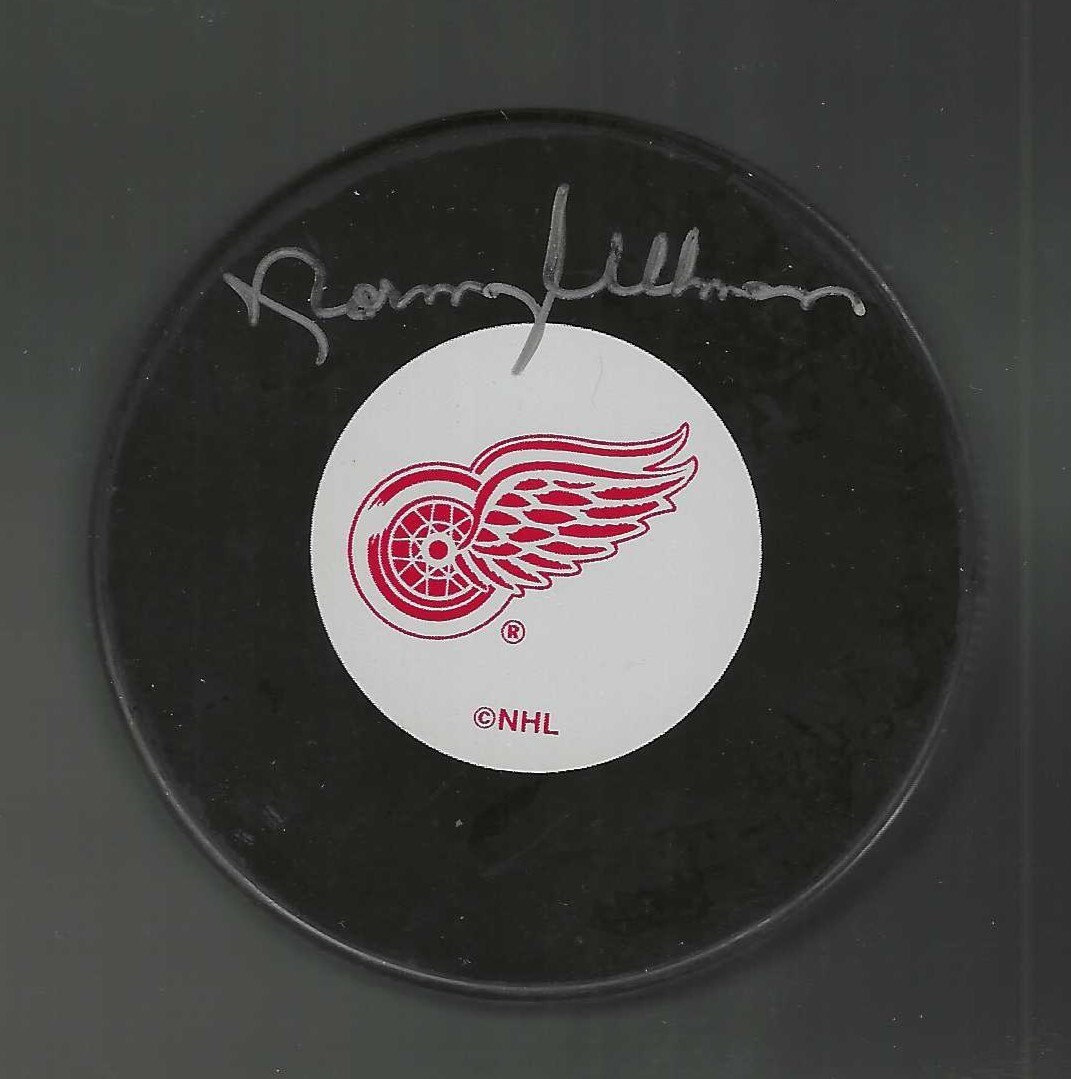 Norm Ullman Signed Detroit Red Wings Puck
