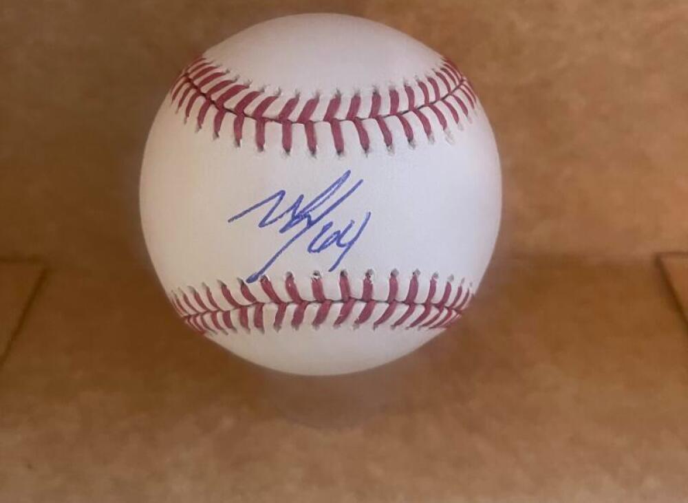 VICTOR MESA JR. MARLINS SIGNED AUTOGRAPHED M.L. BASEBALL BECKETT AUTH