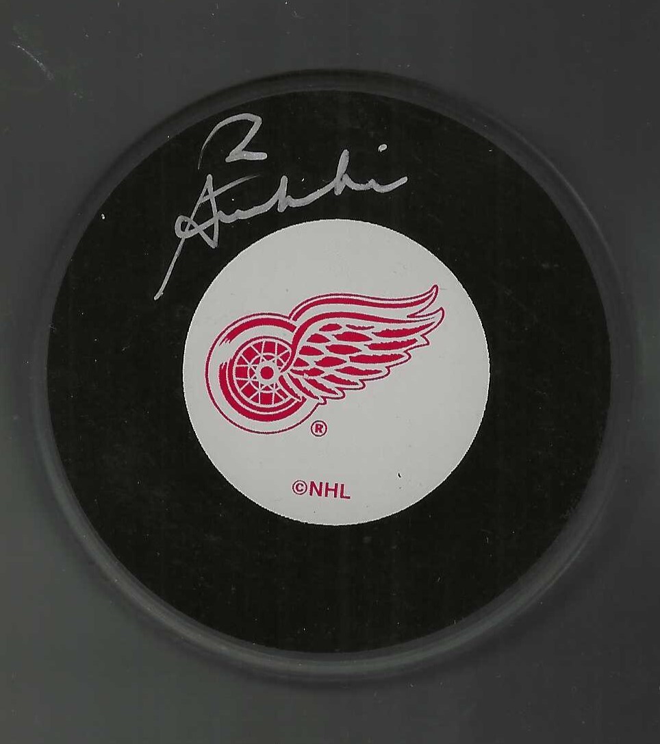 Pete Stemkowski Signed Detroit Red Wings Puck