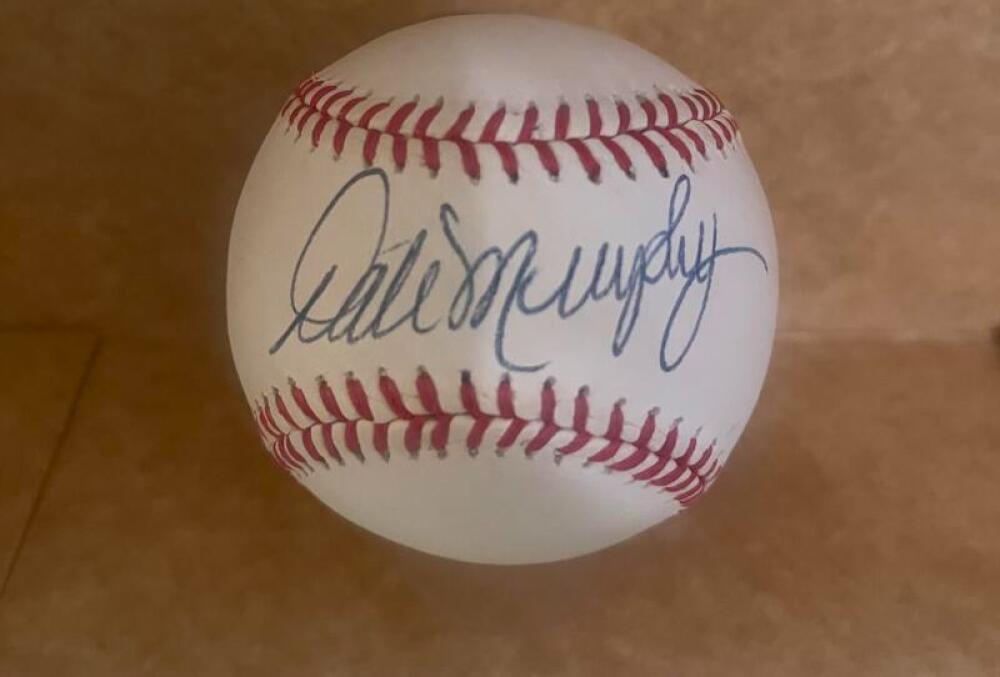 DALE MURPHY BRAVES SIGNED AUTOGRAPHED VINTAGE N.L. BASEBALL BECKETT AUTH