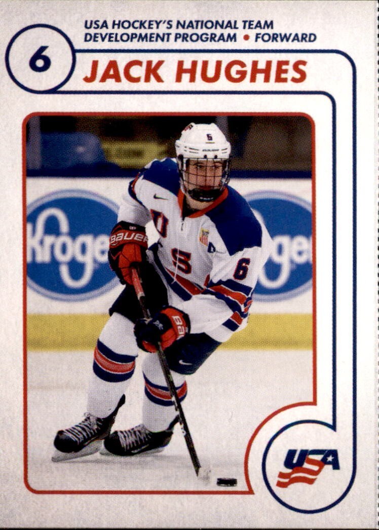 Jack Hughes 2018/19 USA NTDP Team Issued 1st Ever Card
