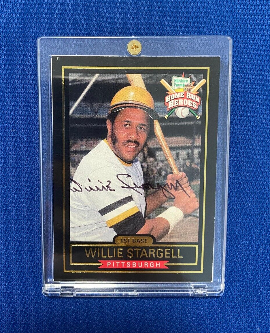 1999 HILLSHIRE FARM HOME RUN HEROES WILLIE STARGELL PIRATES AUTO SIGNED CARD