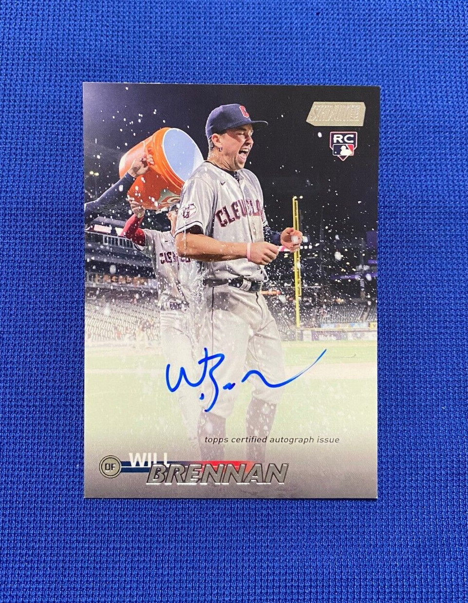 2023 STADIUM CLUB WILL BRENNAN CLEVELAND GUARDIANS AUTO SIGNED ROOKIE SCBA-WBN
