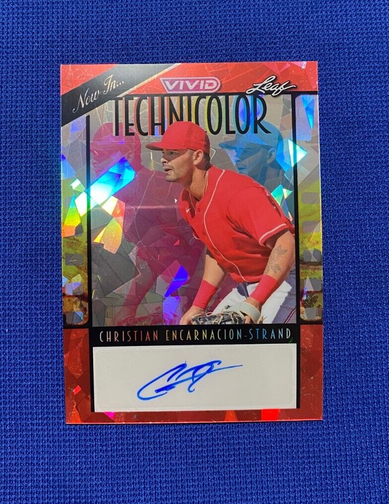 2023 LEAF VIVID TECHNICOLOR CHRISTIAN ENCARNACION-STRAND AUTO SIGNED CARD 5/8