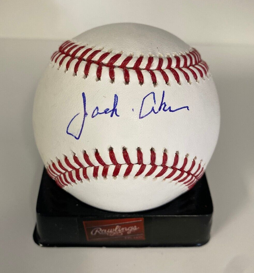 JACK AKER PILOTS/A'S SIGNED AUTOGRAPHED M.L. BASEBALL BECKETT AUTHENTICATED *