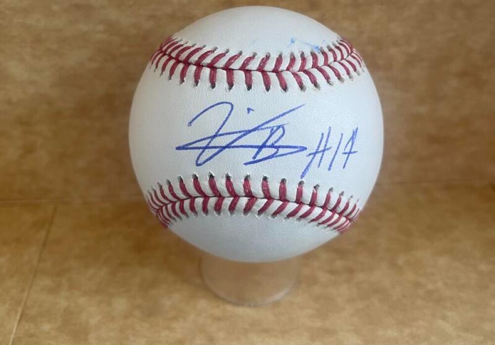 VIDAL BRUJAN MARLINS SIGNED AUTO M.L. BASEBALL BECKETT AUTH