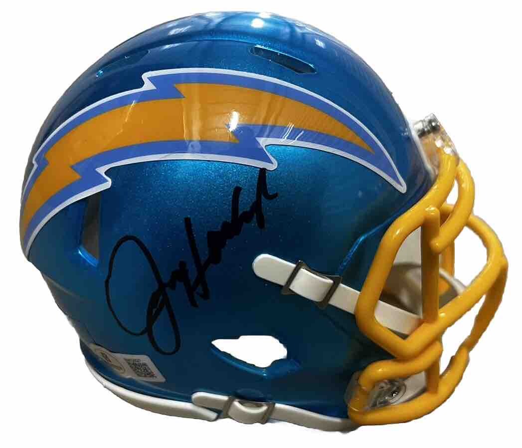 JIM HARBAUGH signed (San Diego Chargers) mini football helmet BECKETT BM02827