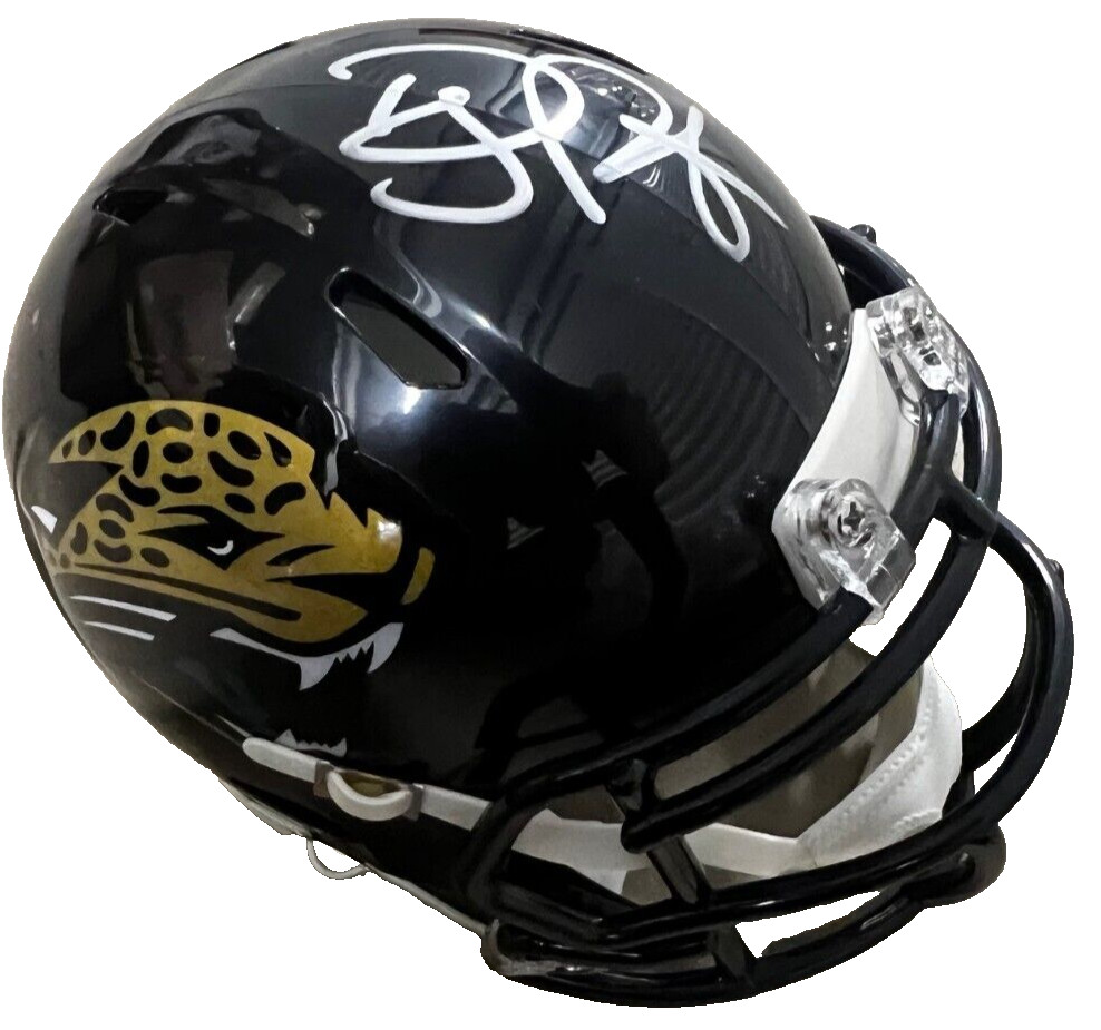 DOUG PEDERSEN signed (JACKSONVILLE JAGUARS) mini football helmet BECKETT BM02872