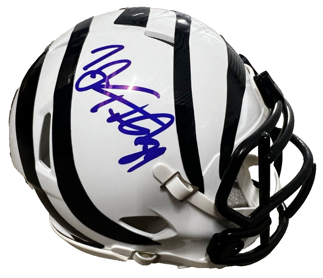 TJ HOUSHMANDZADEH signed (CINCINNATI BENGALS) mini helmet BECKETT BM02877