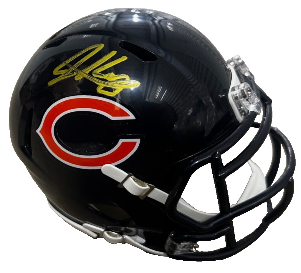 JENNIFER KING signed (CHICAGO BEARS) mini football helmet BECKETT AD47327