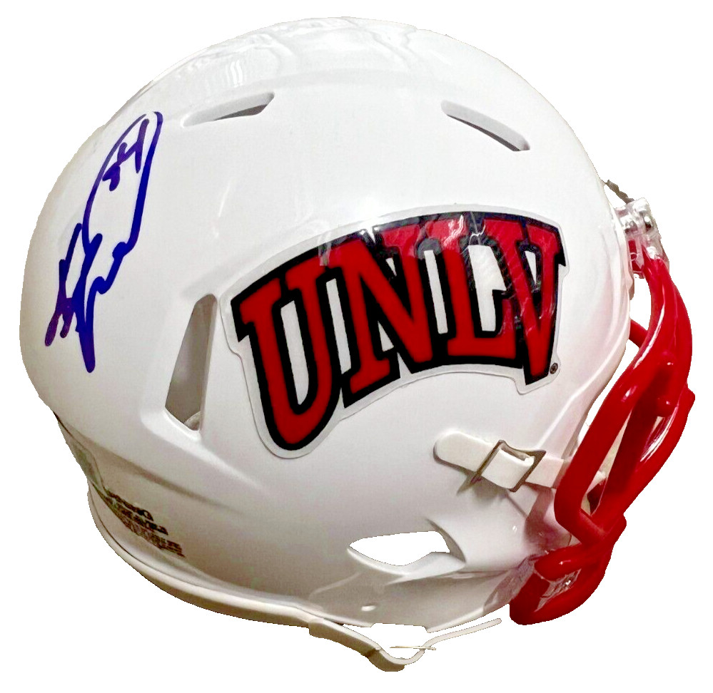 KEENAN MCCARDELL signed (UNLV RUNNIN REBELS mini football helmet BECKETT BM02882
