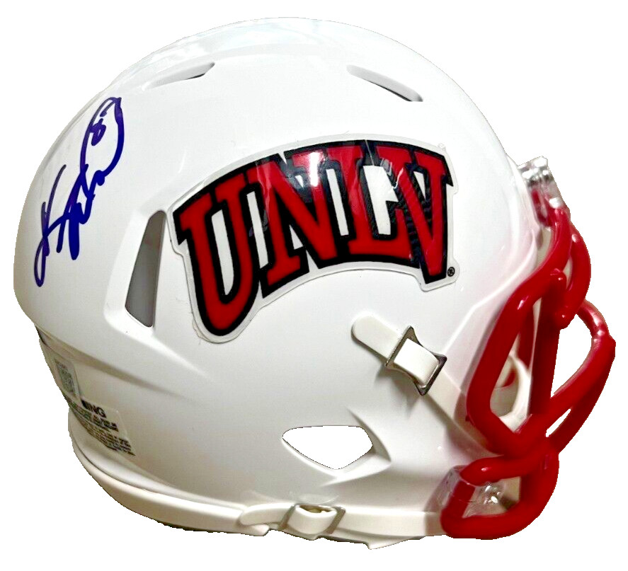 KEENAN MCCARDELL signed (UNLV RUNNIN REBELS mini football helmet BECKETT BM02883
