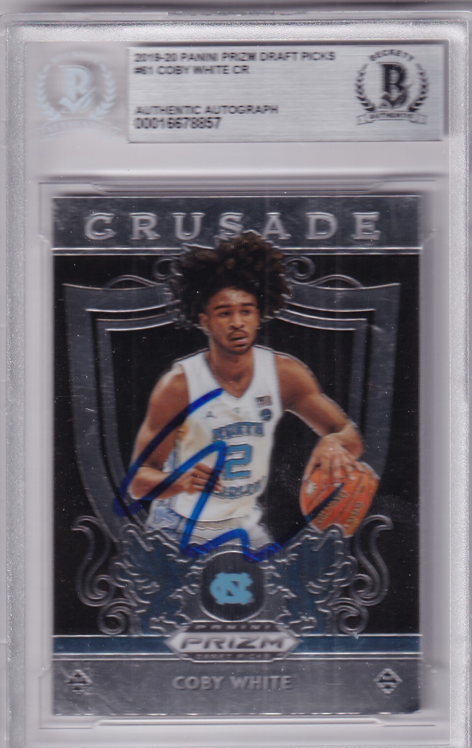 COBY WHITE signed (2019-20 PANINI PRIZM) #61 BULLS basketball card BECKETT BAS