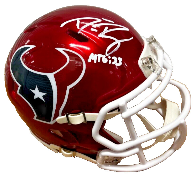 DEMECO RYANS signed (HOUSTON TEXANS) mini football helmet BECKETT AD47298
