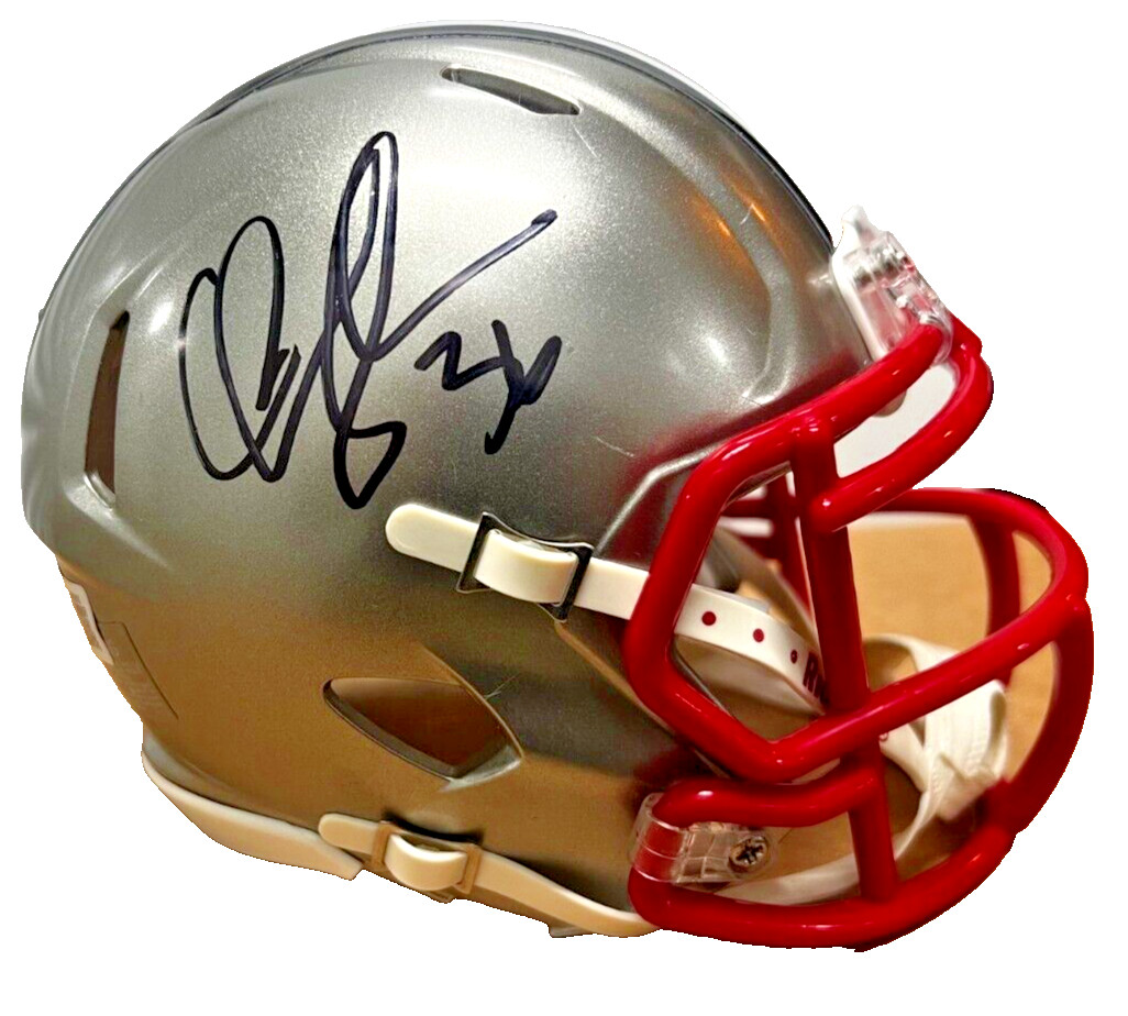 CHRIS SPIELMAN signed (OHIO STATE BUCKEYES) mini football helmet BECKETT BM02805