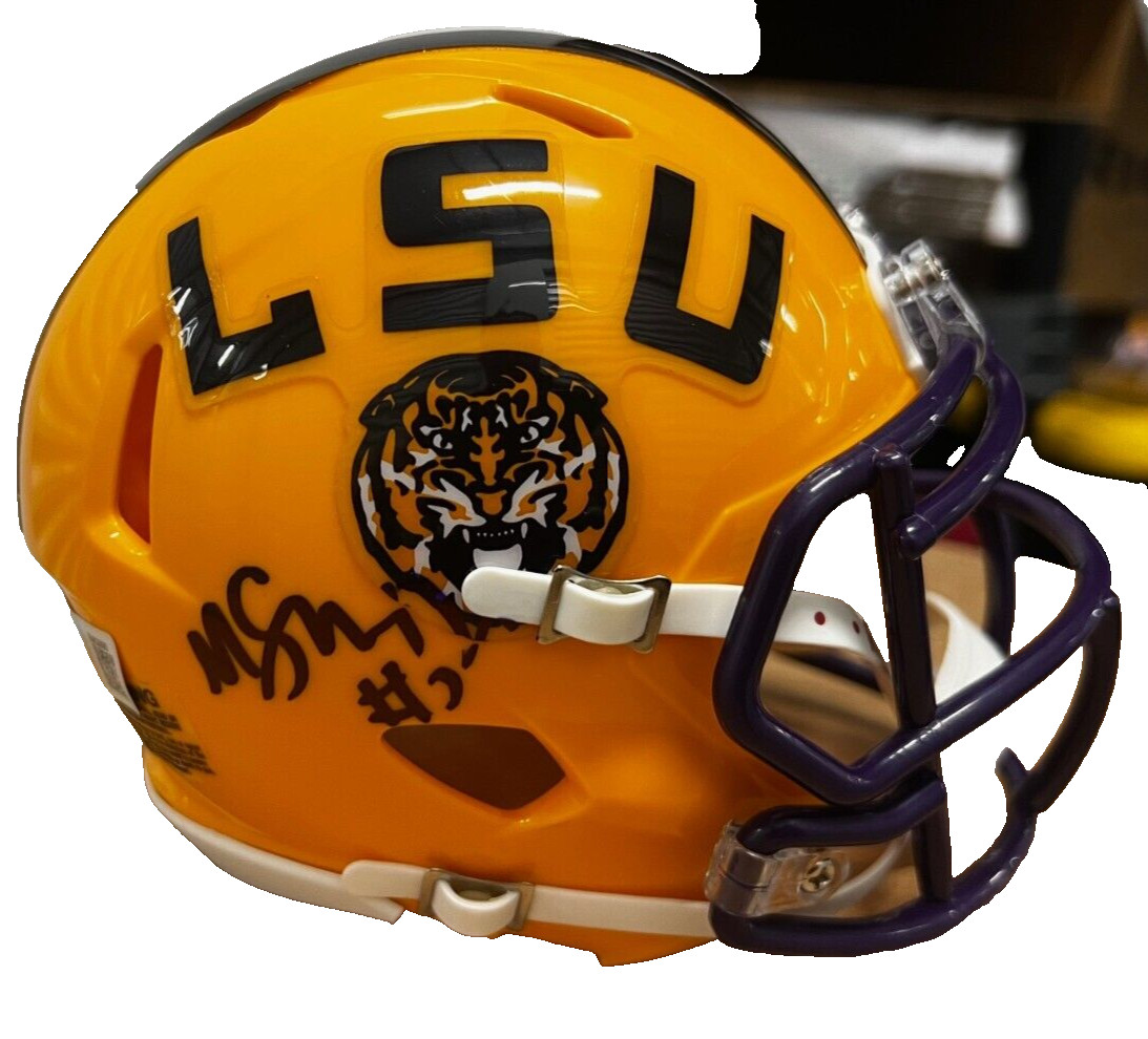 MAASON SMITH signed (LSU TIGERS) mini football helmet BECKETT BM02890
