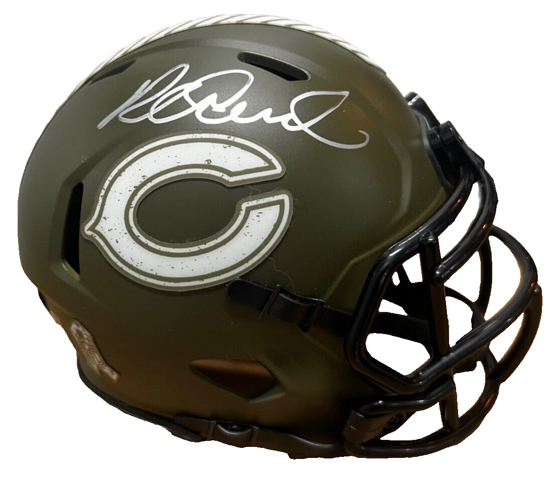 RICHARD DENT signed (CHICAGO BEARS) Salute Service mini helmet BECKETT BM02819