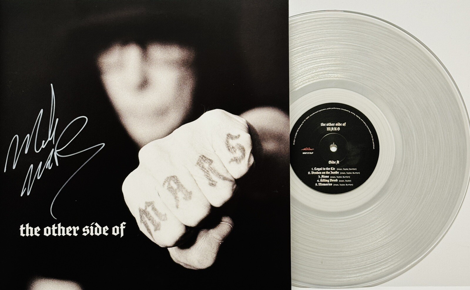 MICK MARS Signed Autograph Record 