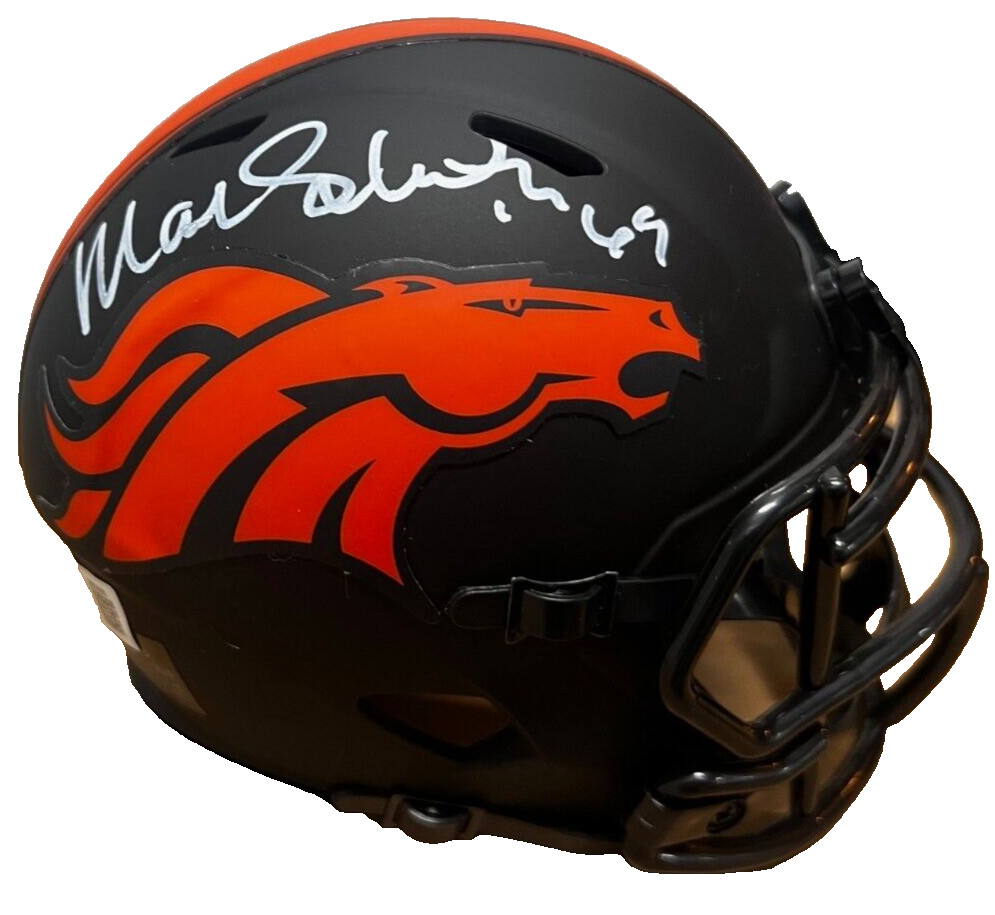 MARK SCHLERTH signed (DENVER BRONCOS) mini football helmet BECKETT BM02895