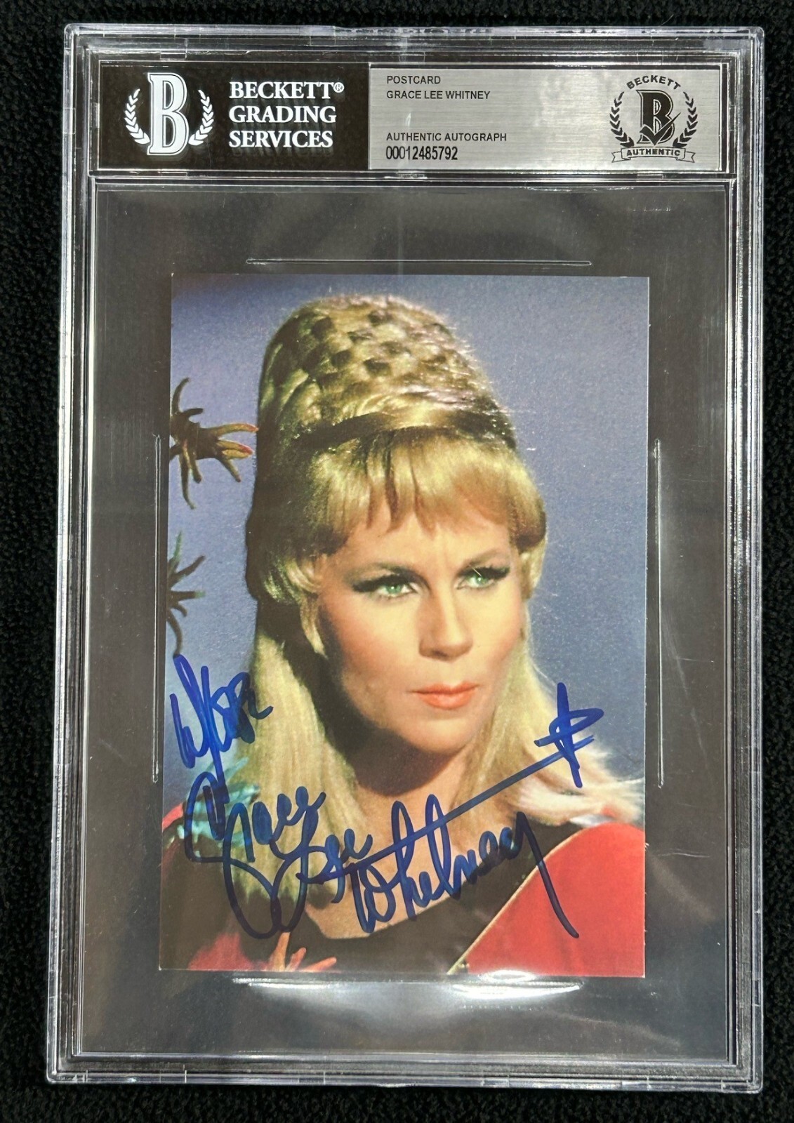 Grace Lee Whitney Signed Star Trek Janice Rand Postcard Beckett Certified