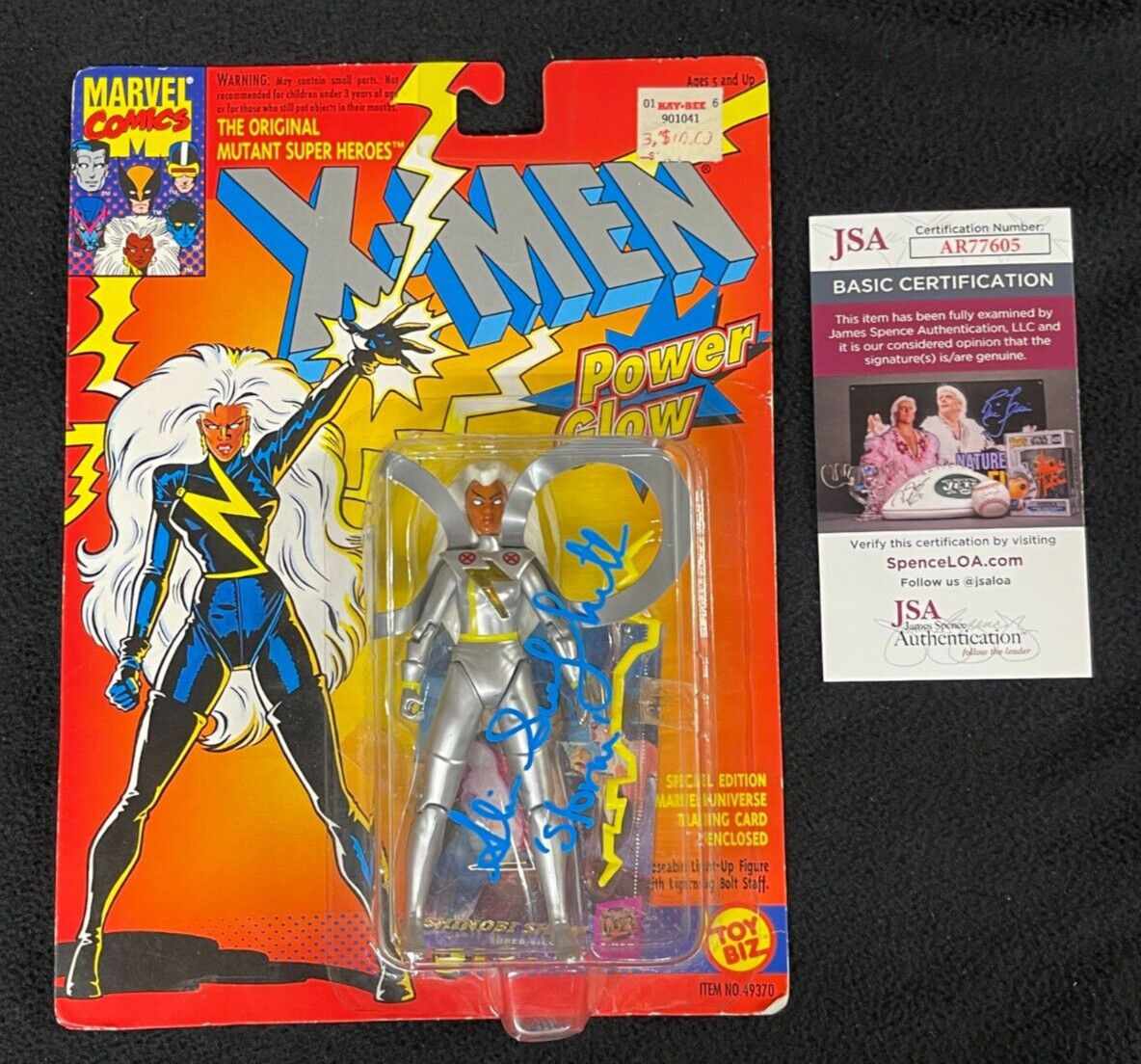 ALISON SEALY-SMITH SIGNED & INSCRIBED X-MEN STORM ACTION FIGURE JSA COA COLLECTIBLE MEMORABILIA