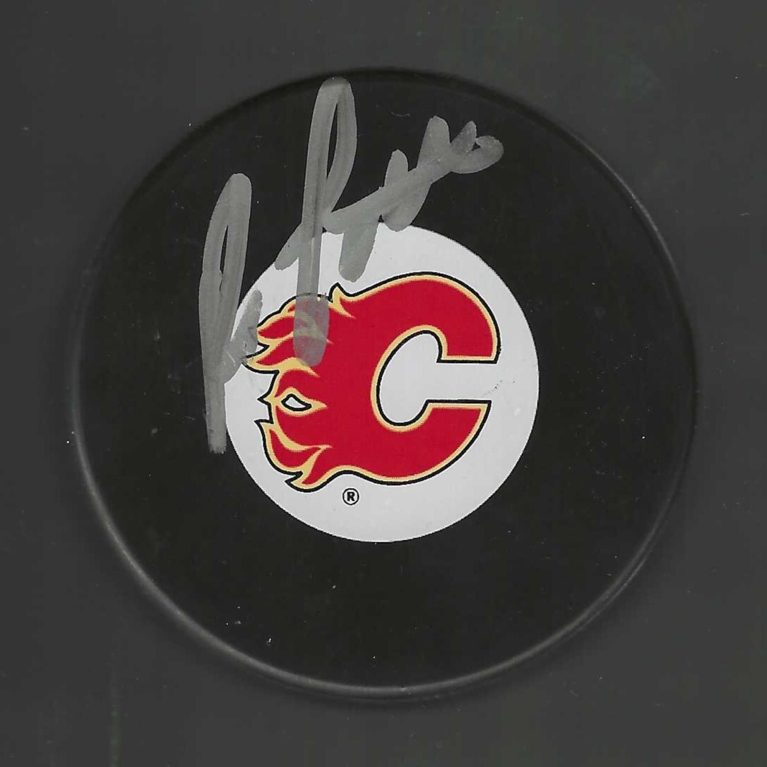 Brent Sutter Signed Calgary Flames Puck