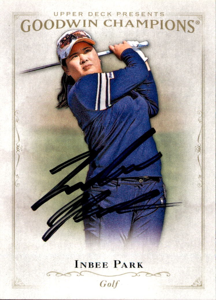 Inbee Park Signed 2016 Goodwin Champions Upper Deck Golf Card #22 LPGA