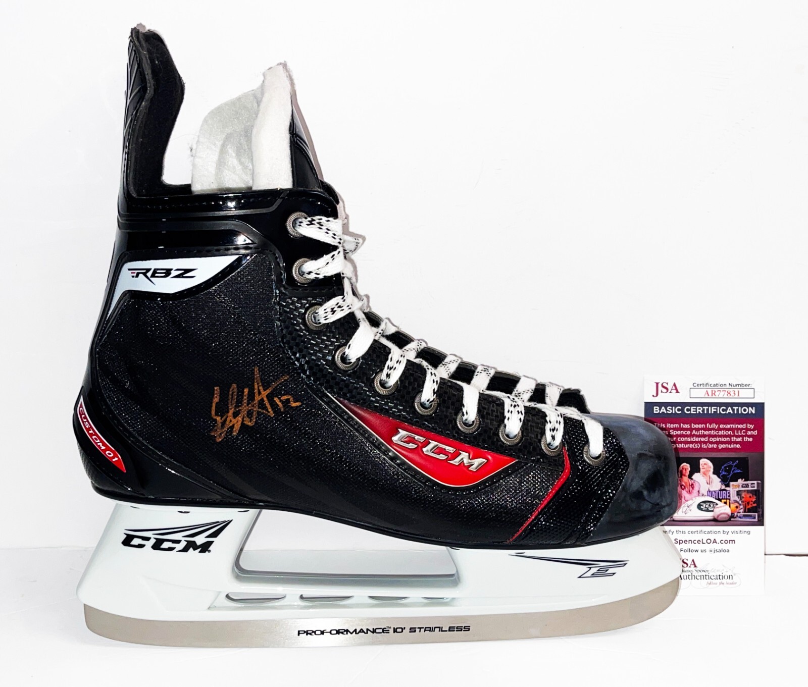 Eric Staal Signed Carolina Hurricanes CCM Ice Skate JSA COA