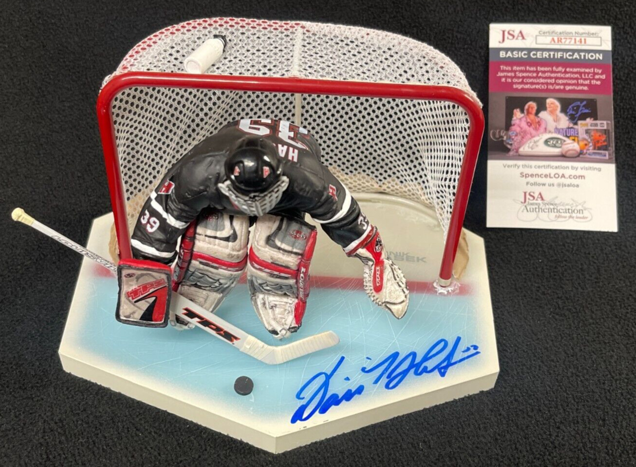 Dominik Hasek Full Name Signed Buffalo Sabres McFarlane Figure JSA COA
