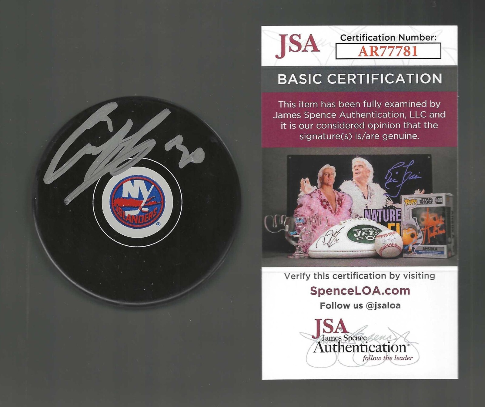 Ilya Sorokin Signed New York Islanders Puck JSA COA