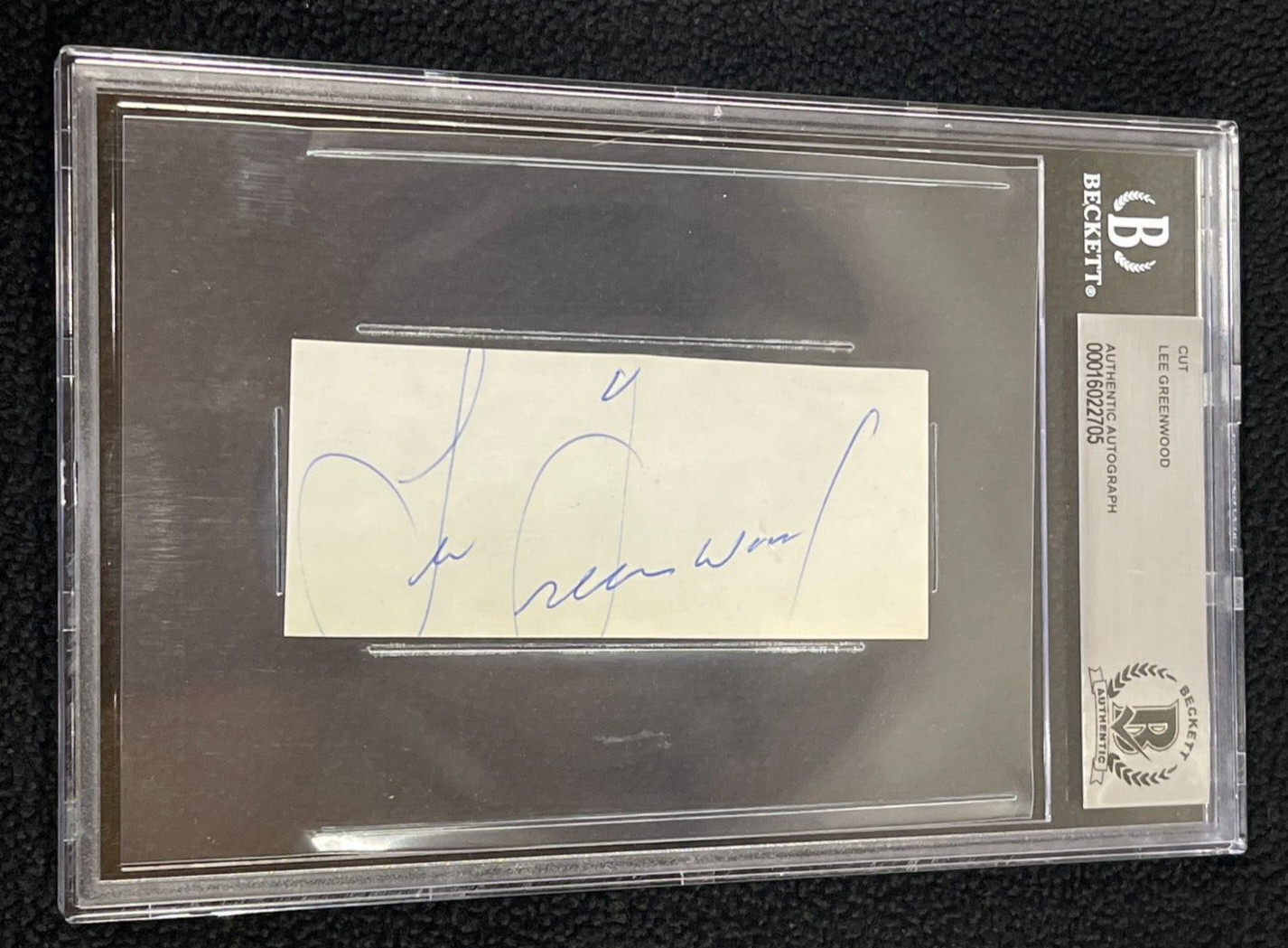 Lee Greenwood Signed Cut Autograph Beckett Certified God Bless the U.S.A.