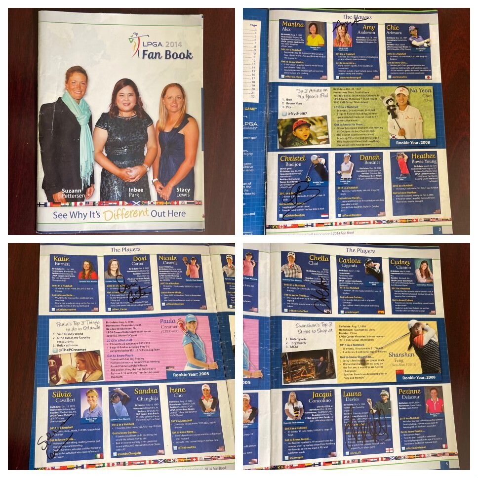 2014 LPGA Fan Book Mult-Signed By 43 JSA LOA COA Lexi Thompson