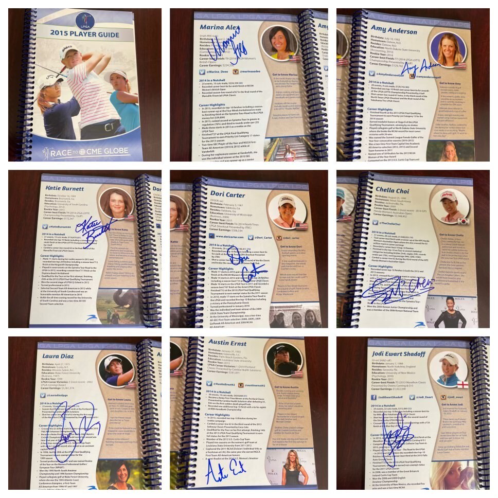 2015 LPGA Player Guide Book Mult-Signed By 87 JSA LOA COA Lexi Thompson