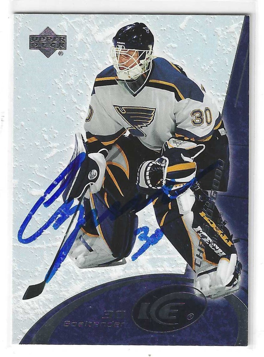 Chris Osgood Signed 2003/04 UD Ice Card #75 St. Louis Blues