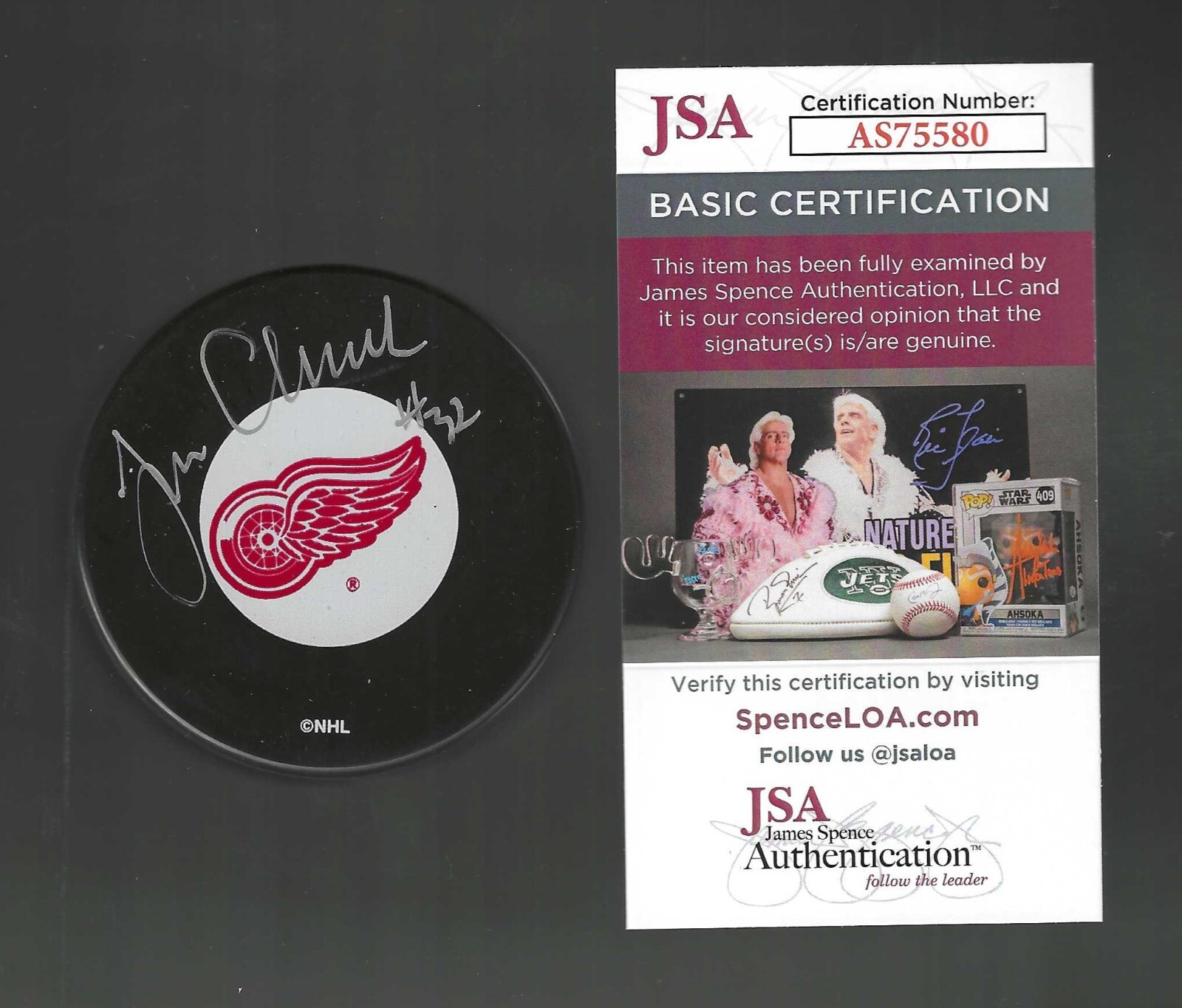 Tim Cheveldae Signed Detroit Red Wings Puck JSA COA