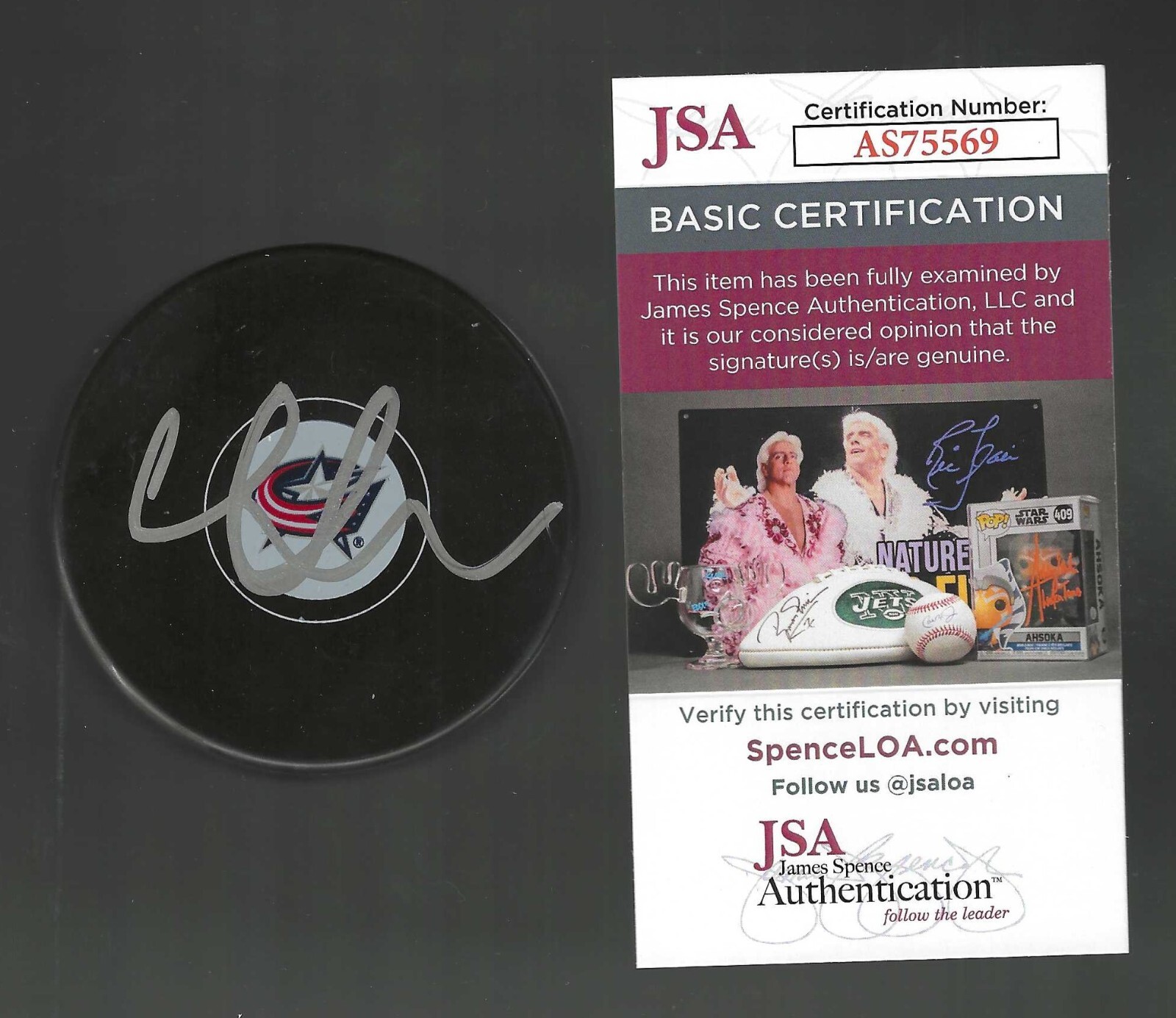 Kirill Marchenko Signed Columbus Blue Jackets Puck JSA COA